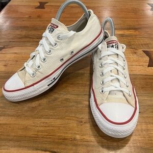 Converse All Star Cream and Red Sneakers